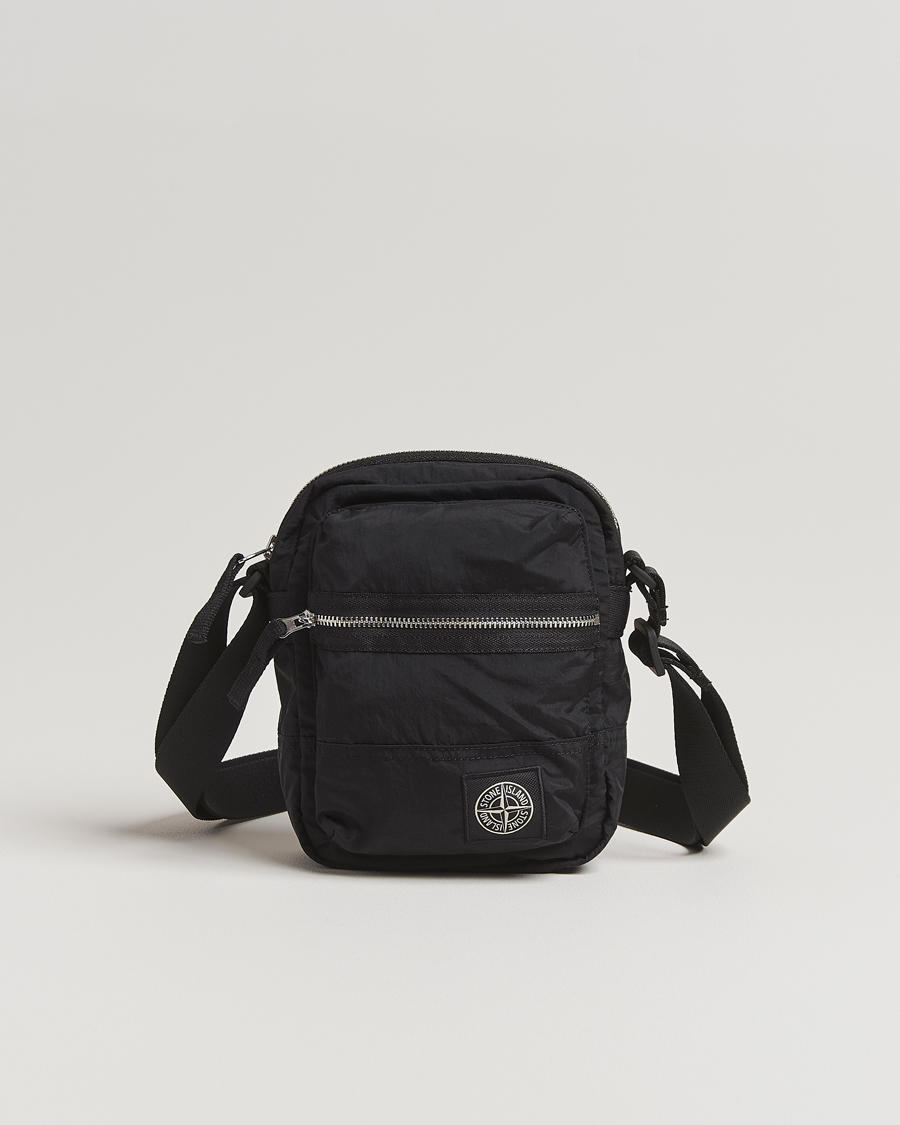 Men | Stone Island Nylon Metal Cross Body Bag Black | Stone Island | Nylon Metal Cross Body Bag Black