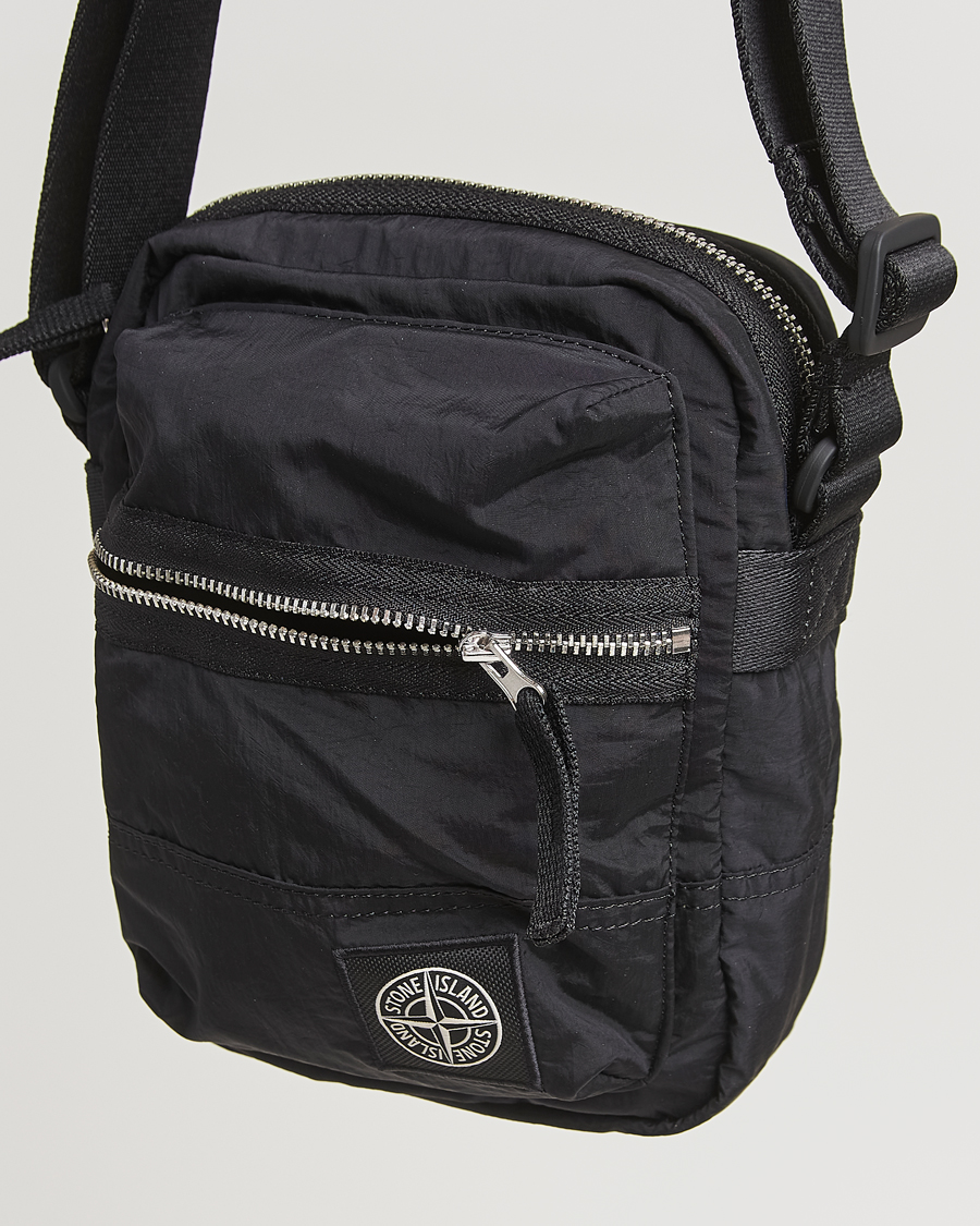 Men | Stone Island Nylon Metal Cross Body Bag Black | Stone Island | Nylon Metal Cross Body Bag Black