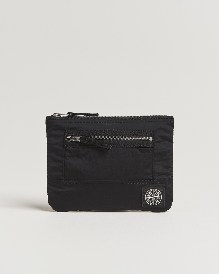 Men | Wallets | Stone Island | Nylon Metal Zip Wallet Black