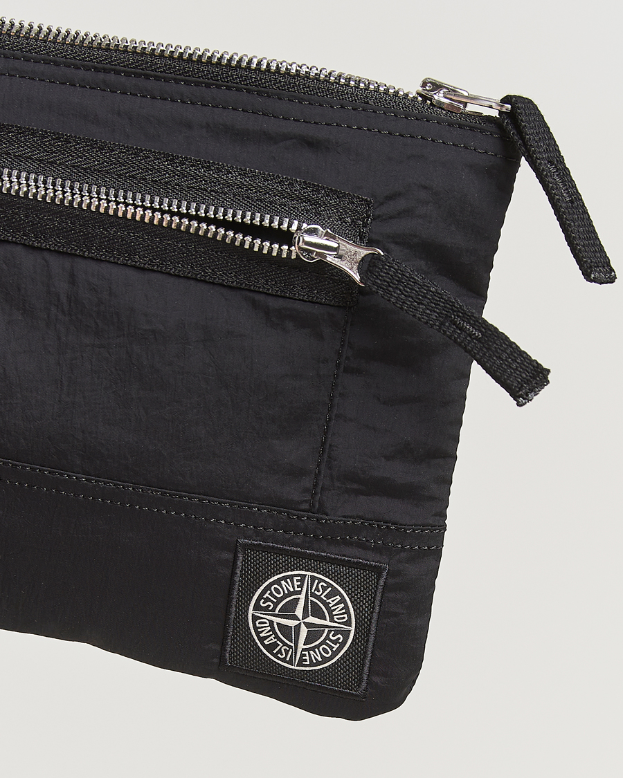 Men | Wallets | Stone Island | Nylon Metal Zip Wallet Black