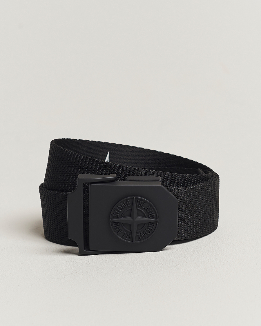 Men | Belts | Stone Island | Textile Belt Black