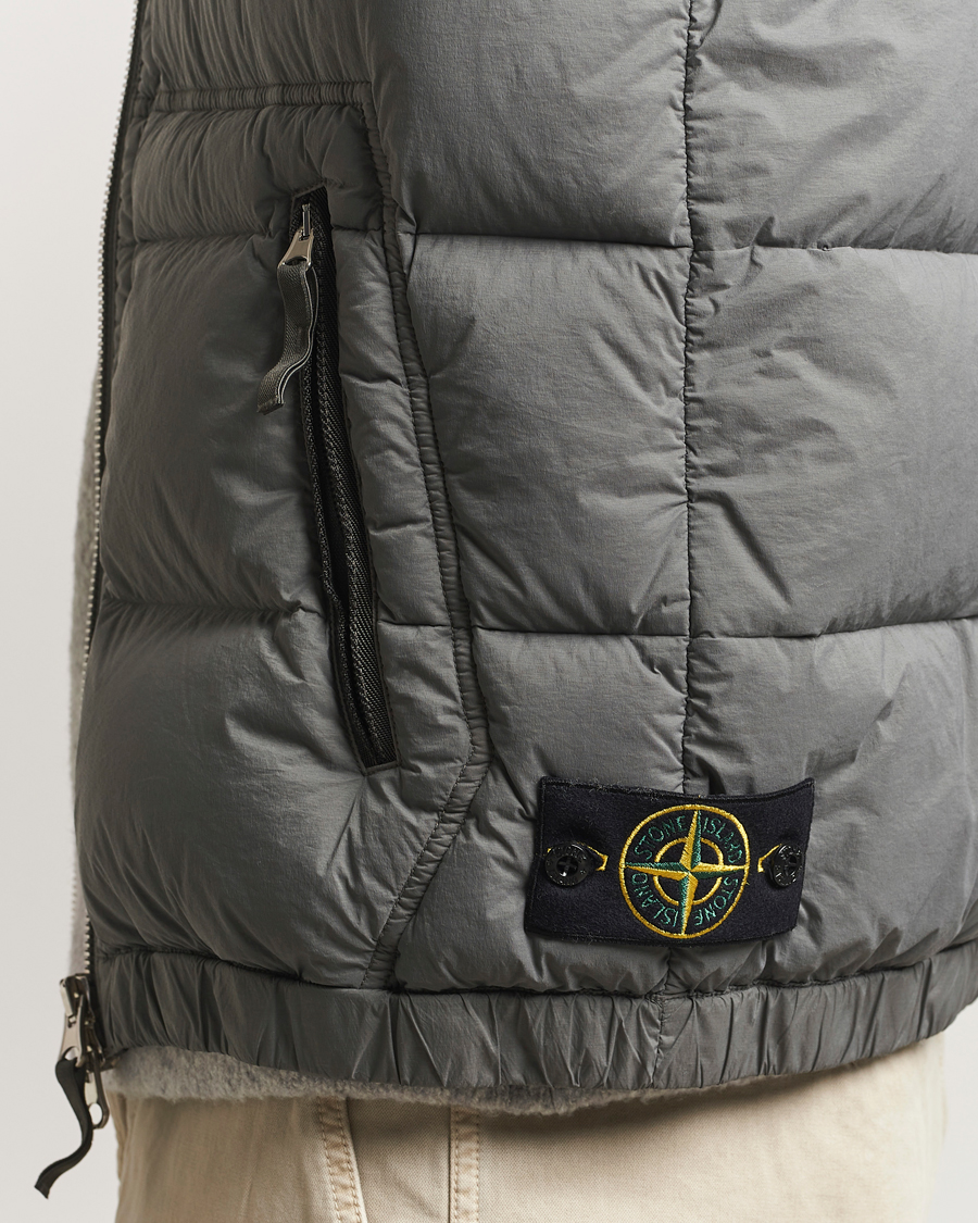 Stone Island Seamless Tunnel Nylon Down Vest Cement at CareOfCarl.com