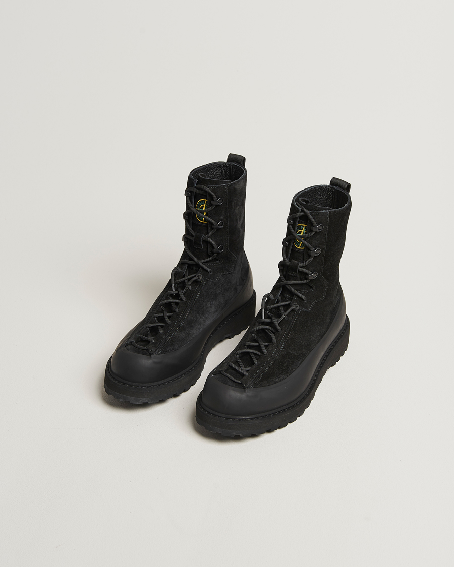 Men | Boots | Stone Island | Suede Hiking Boots Black
