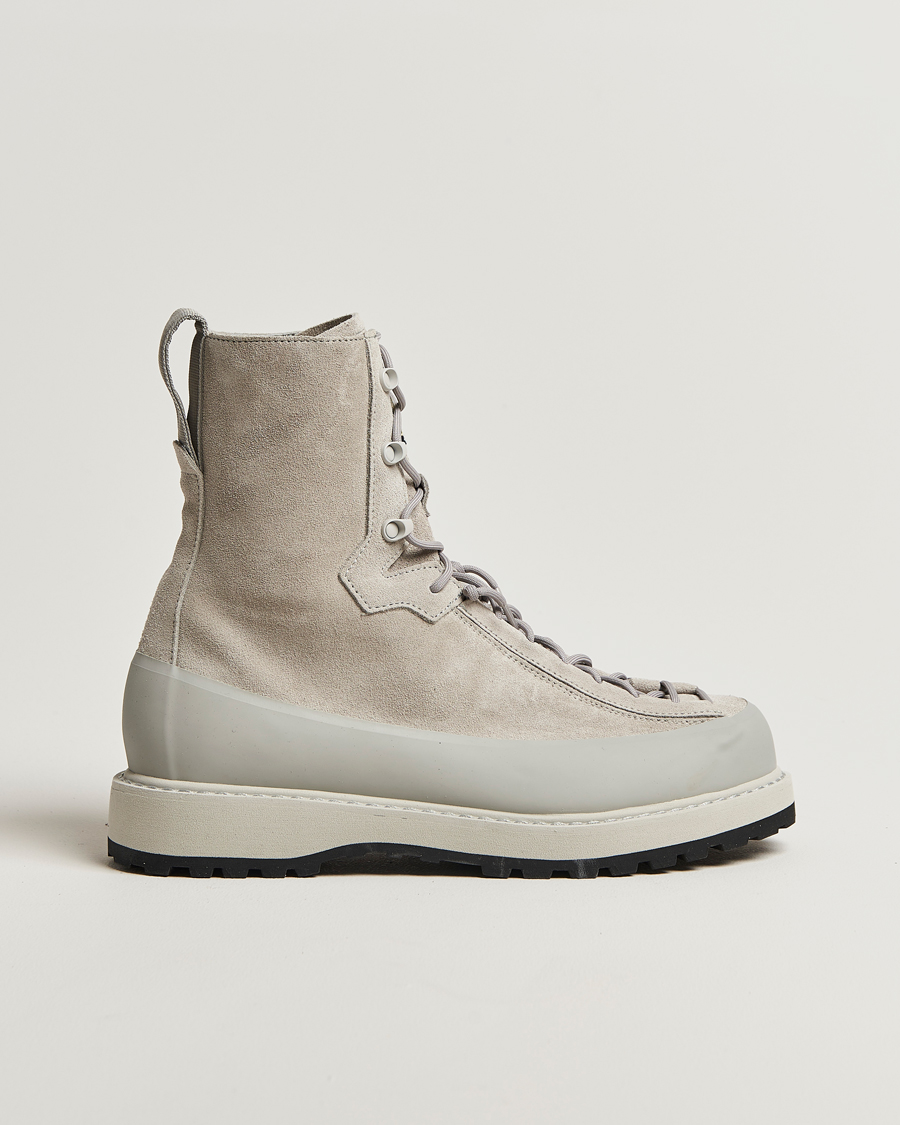 Men | Boots | Stone Island | Suede Hiking Boots Pearl Grey