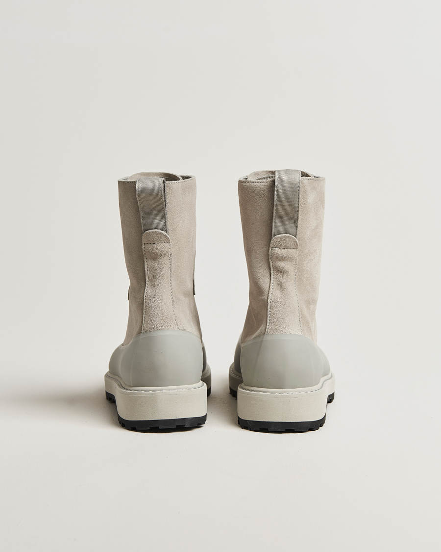 stone  00ss archive ボーダー Stone Island Suede Hiking Boots Pearl Grey at CareOfCarl.com