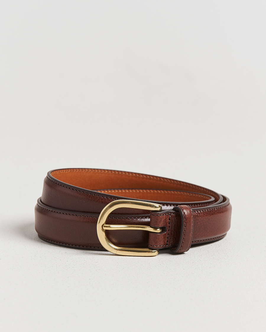 Men | Belts | Kamakura Shirts | Vintage Ivy Horseshoe Buckle Belt Brown