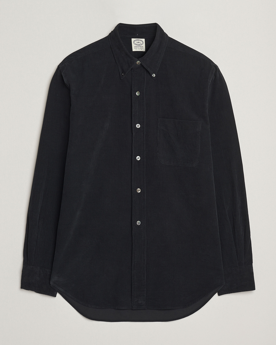 Kamakura Shirts Vintage Ivy Needle Cord Shirt Black at CareOfCarl.com