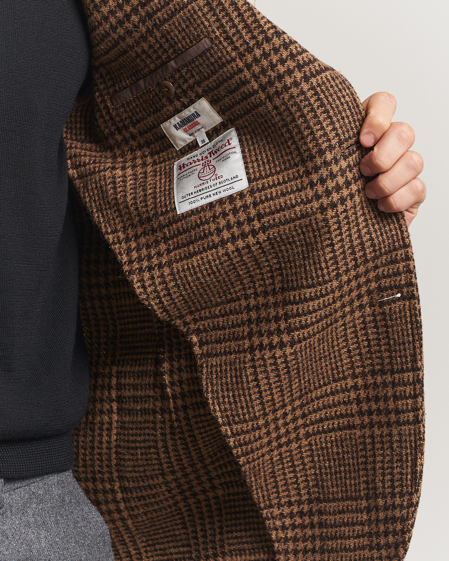 Men | Blazers | Kamakura Shirts | Unconstructed Ivy Blazer Brown Glenplaid