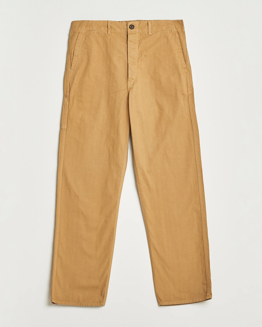 Men | Trousers | orSlow | French Work Pants Khaki