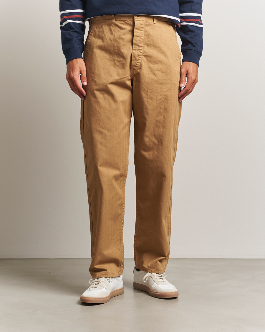 Men | Trousers | orSlow | French Work Pants Khaki