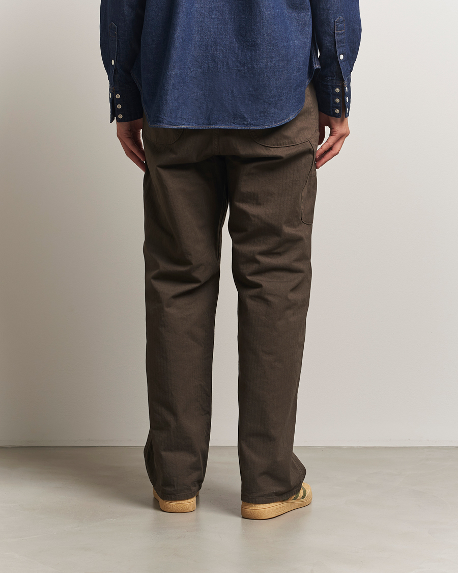 orSlow Wide Fit French Work Pants Coffee Brown at CareOfCarl.com
