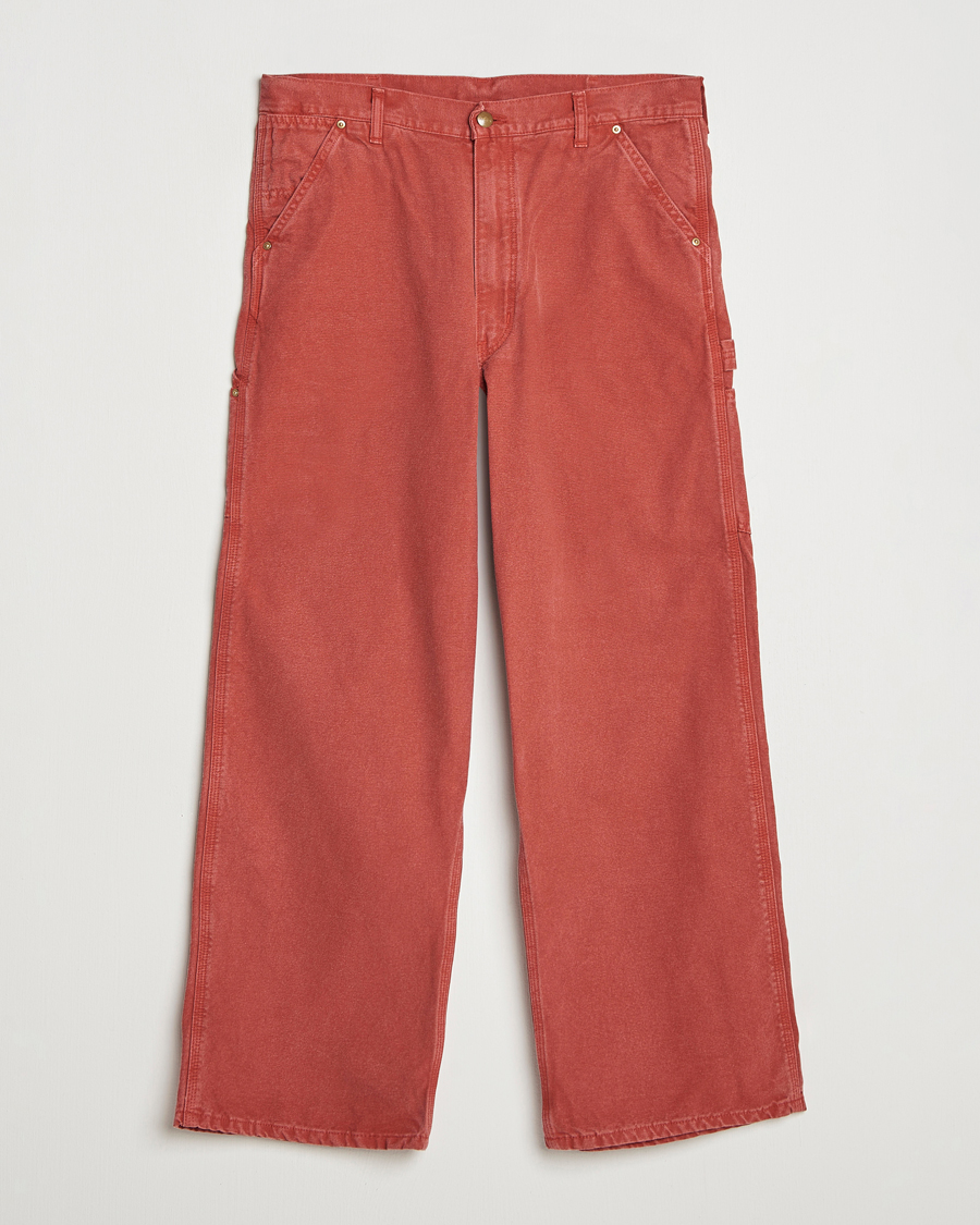 Men | Trousers | orSlow | Dad Fit Oxford Painter Pants Red