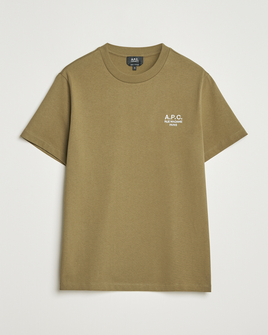 Men | T-Shirts | A.P.C. | Rue Madame T-Shirt Khaki Green