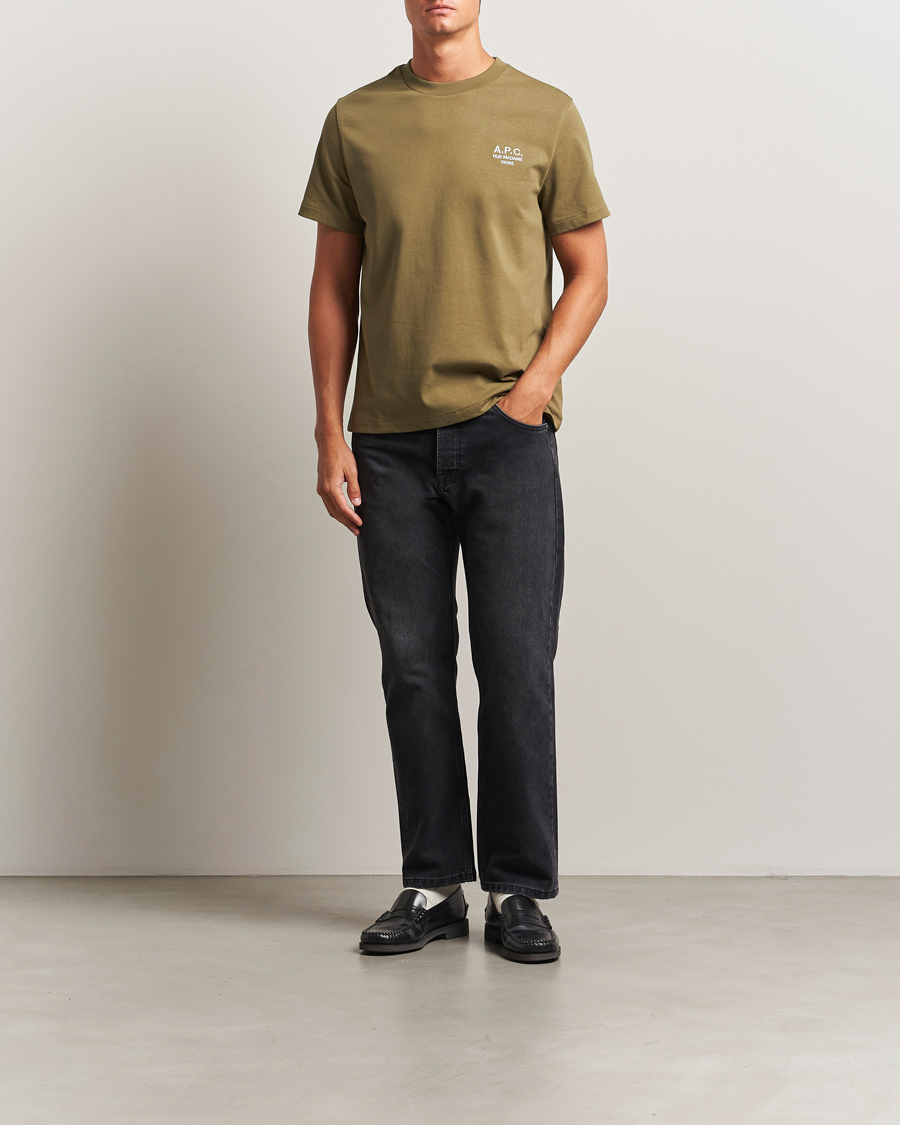 Men | T-Shirts | A.P.C. | Rue Madame T-Shirt Khaki Green