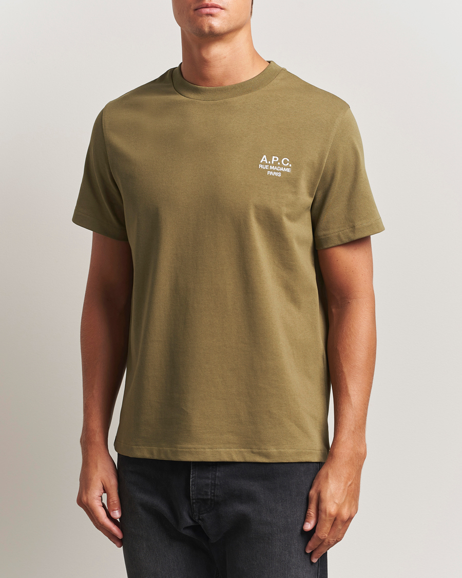 Men | T-Shirts | A.P.C. | Rue Madame T-Shirt Khaki Green