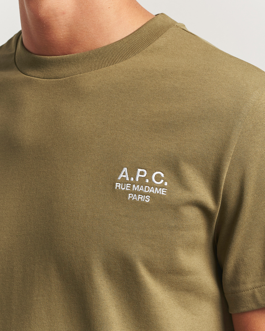 Men | T-Shirts | A.P.C. | Rue Madame T-Shirt Khaki Green