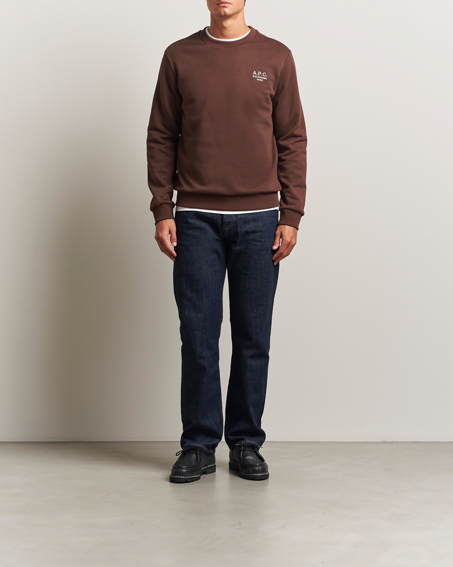 Men | Sweaters & Knitwear | A.P.C. | Rue Madame Sweatshirt Brown