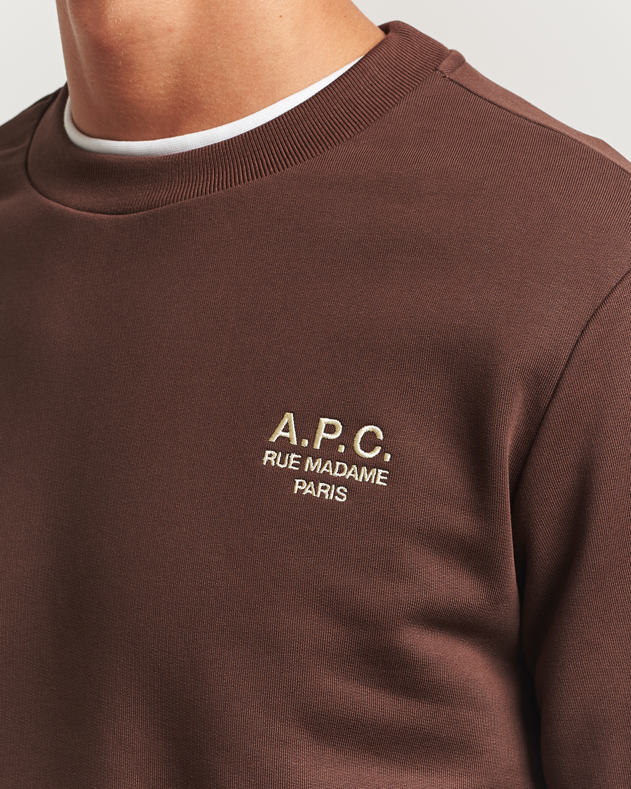 Men | Sweaters & Knitwear | A.P.C. | Rue Madame Sweatshirt Brown