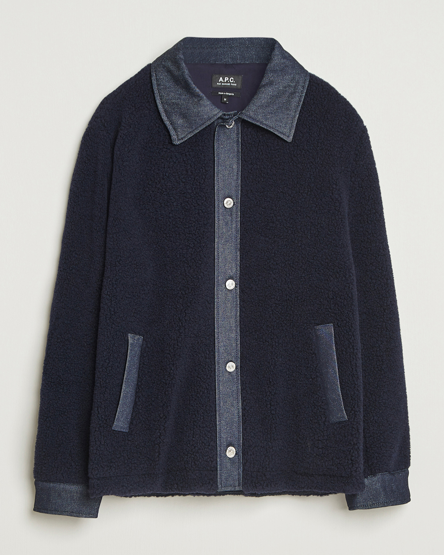 A.P.C. Will Wool Jacket Dark Navy at CareOfCarl.com