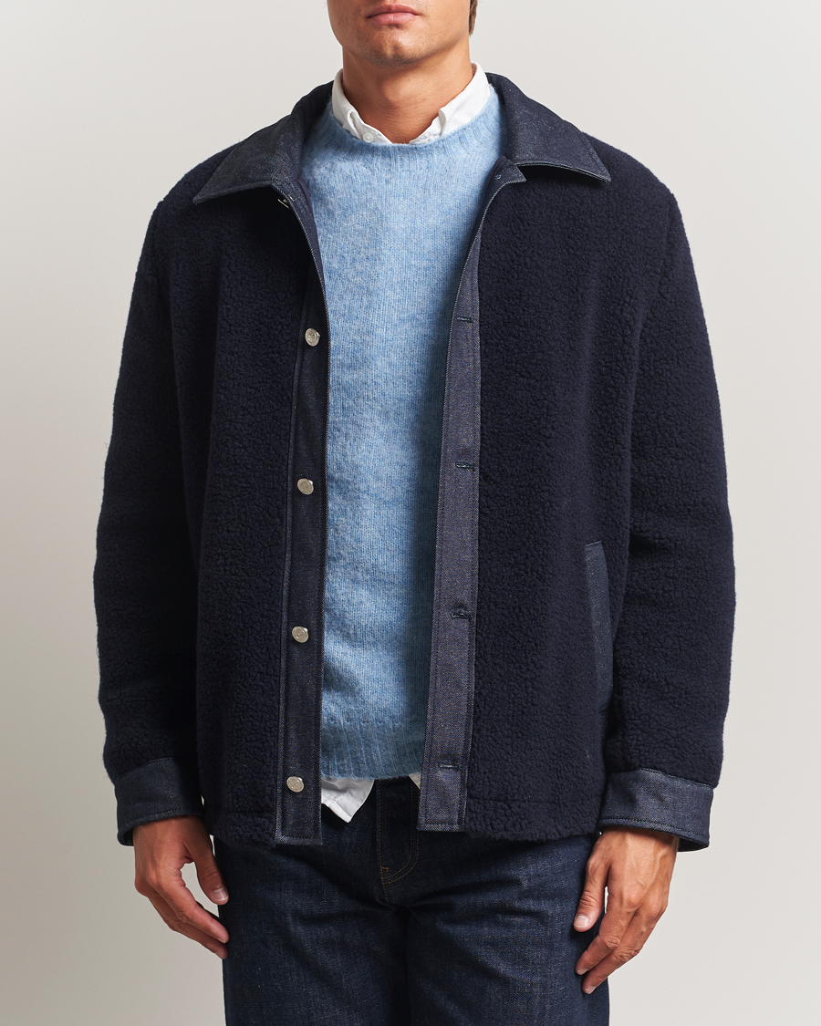 A.P.C. Will Wool Jacket Dark Navy at CareOfCarl.com
