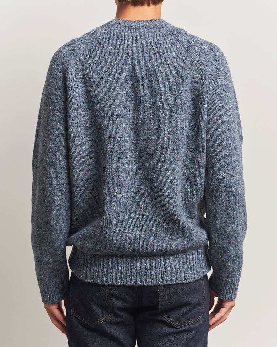 Men | Sweaters & Knitwear | A.P.C. | Harris Wool Knitted Sweater Blue Grey