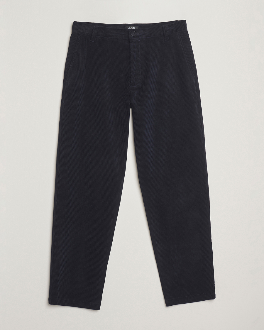 Men | Trousers | A.P.C. | Lawrence Corduroy Trousers Dark Navy