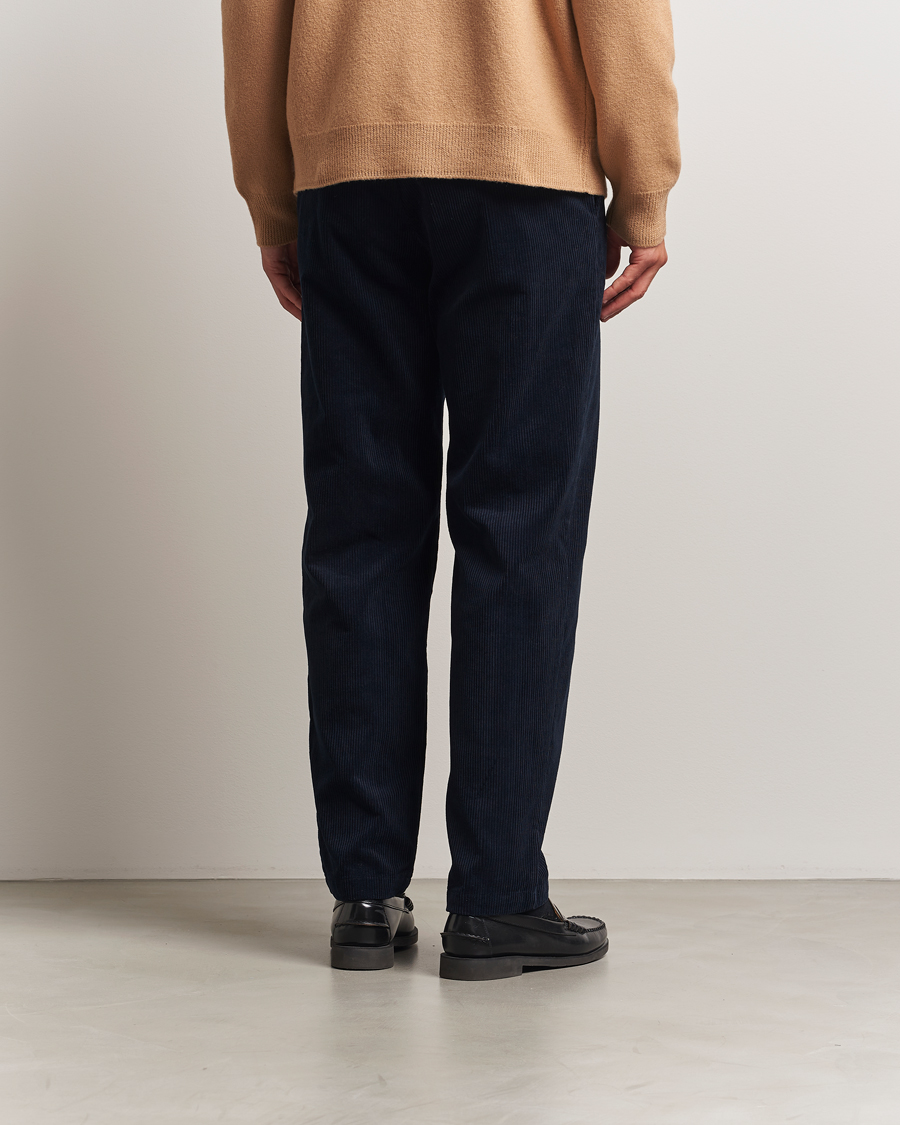 A.P.C. Lawrence Corduroy Trousers Dark Navy at CareOfCarl.com