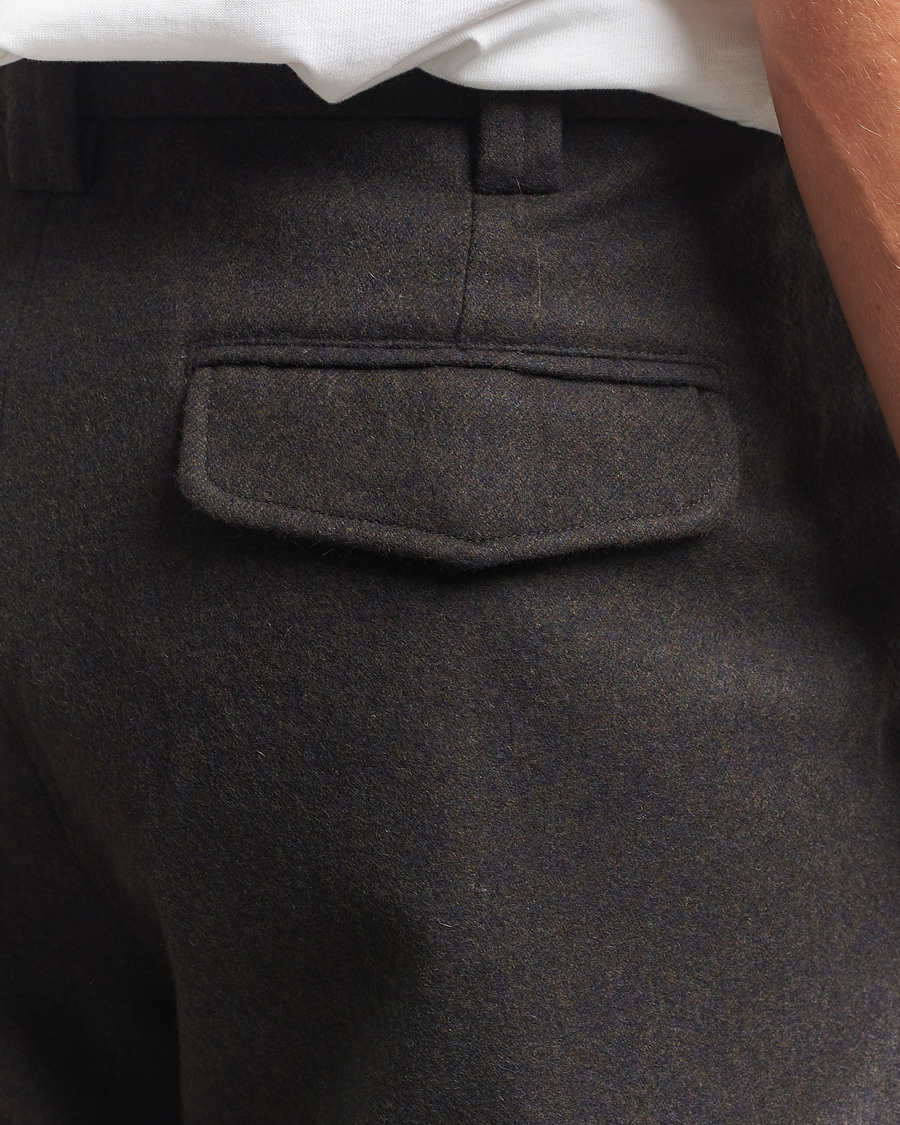 Men | Trousers | A.P.C. | Renato Wool Flannel Trousers Dark Brown