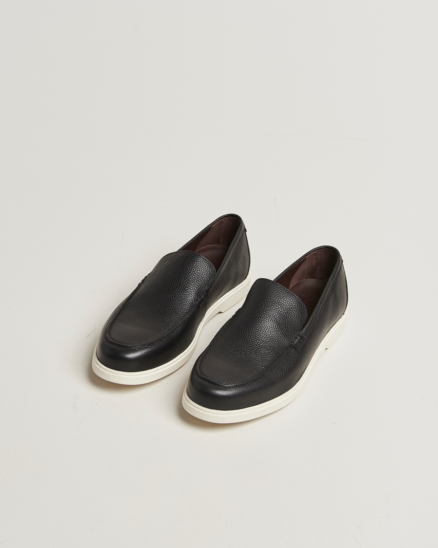 Men | Loafers | Loake 1880 | Tuscany Grained Leather Loafers Black