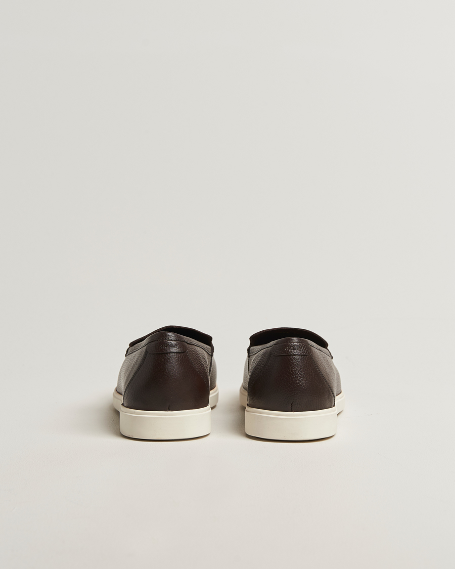 Men | Loafers | Loake 1880 | Tuscany Grained Leather Loafers Dark Brown
