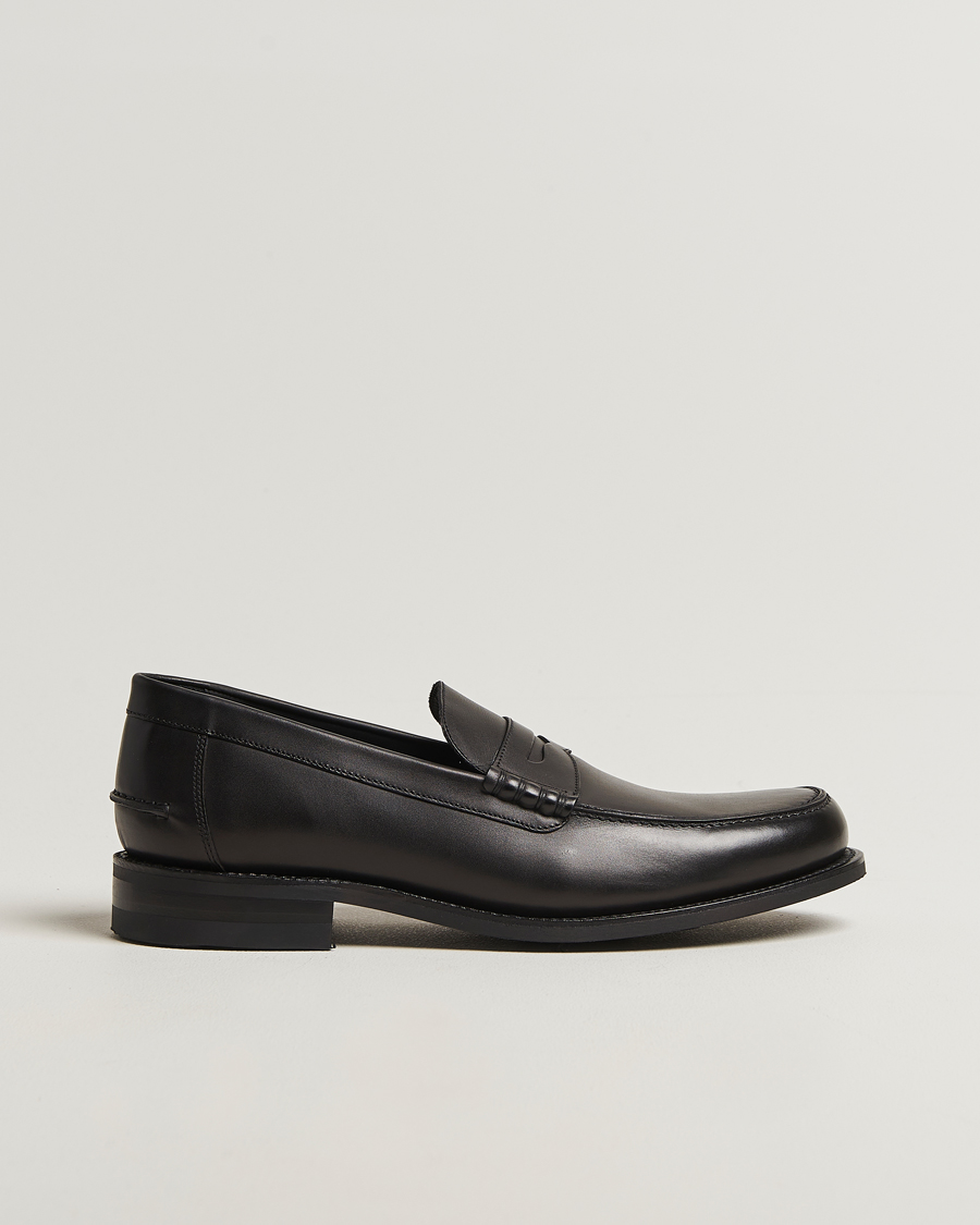 Loake 1880 Kingscliffe Leather Loafer Black at CareOfCarl.com
