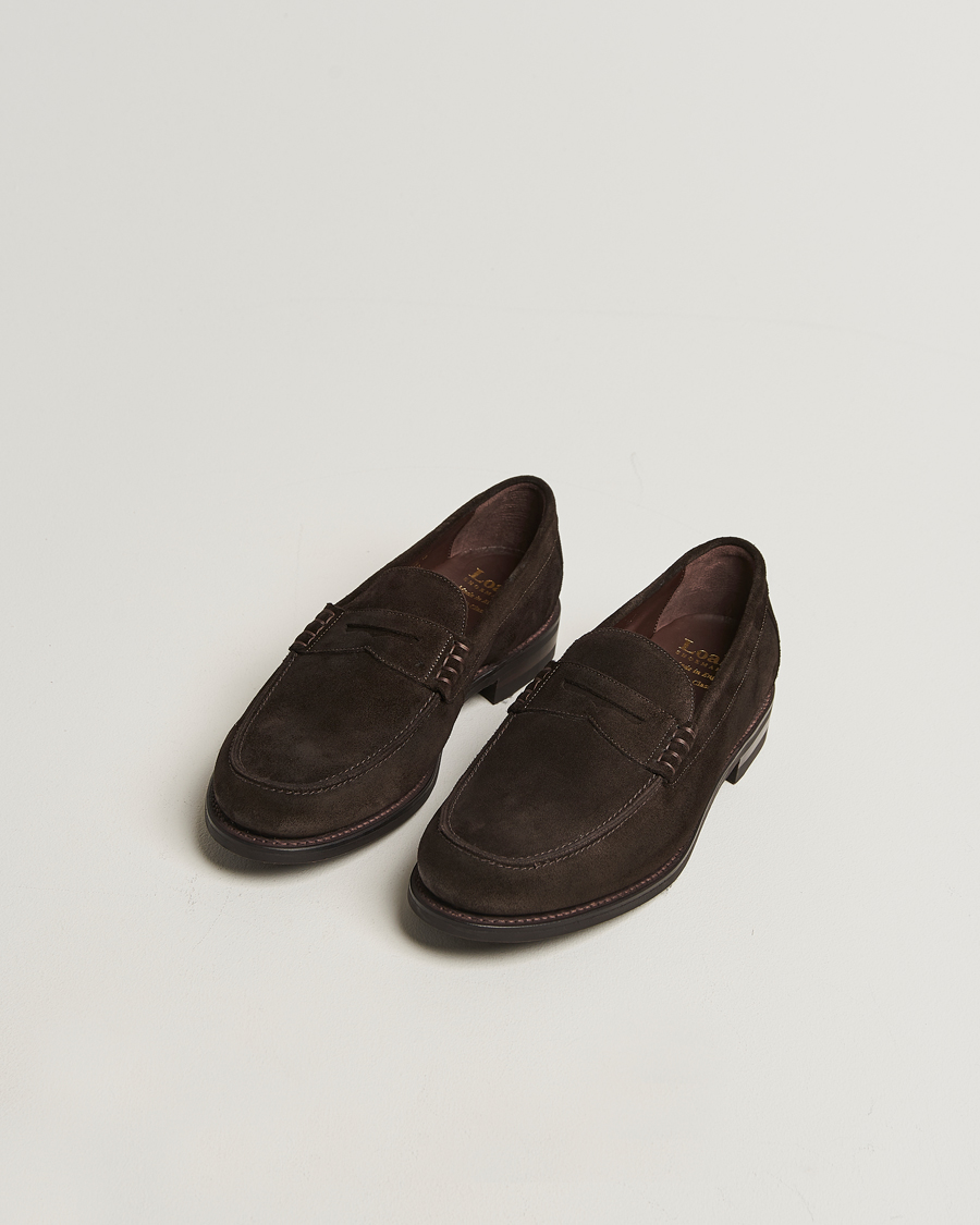 Men | Loafers | Loake 1880 | Kingscliffe Suede Loafer Dark Brown
