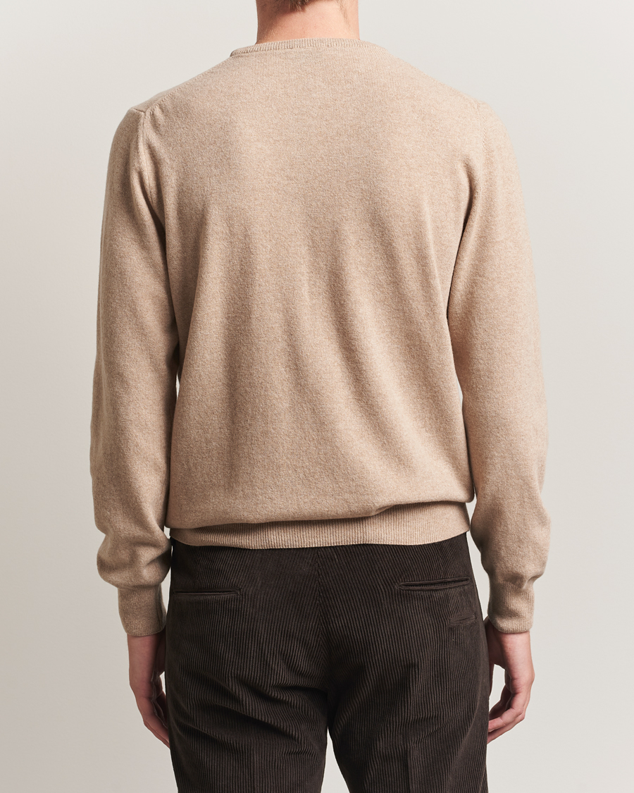 Men | Sweaters & Knitwear | Morgano | Wool/Cashmere Crewneck Beige