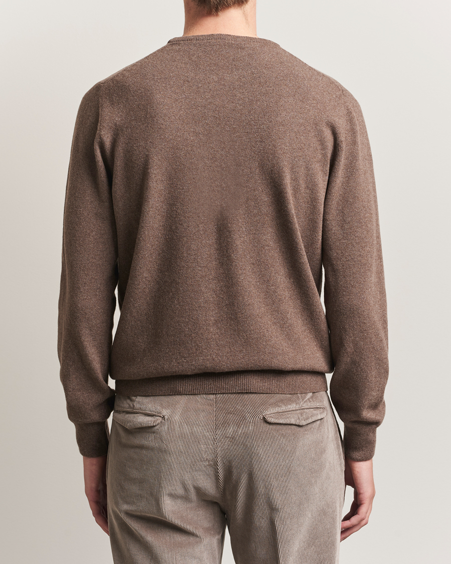 Men | Sweaters & Knitwear | Morgano | Wool/Cashmere Crewneck Brown