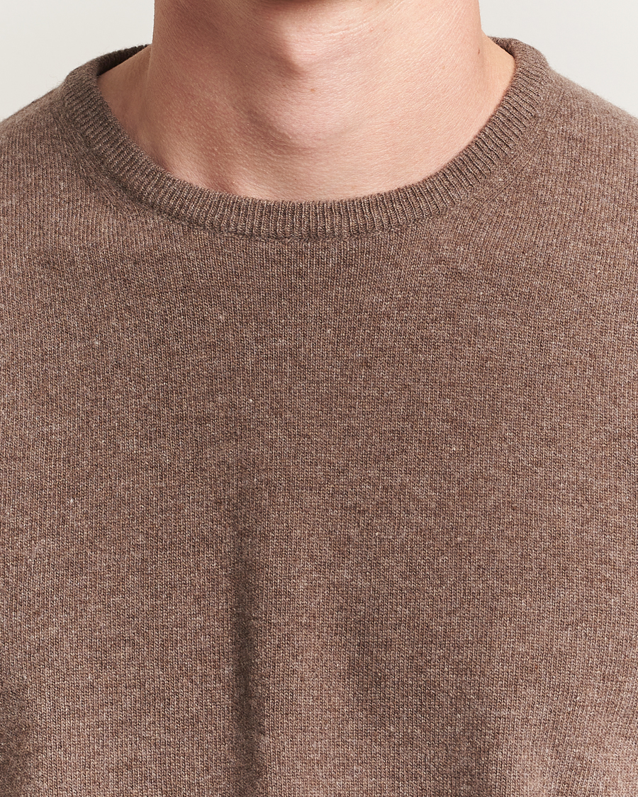 Men | Sweaters & Knitwear | Morgano | Wool/Cashmere Crewneck Brown