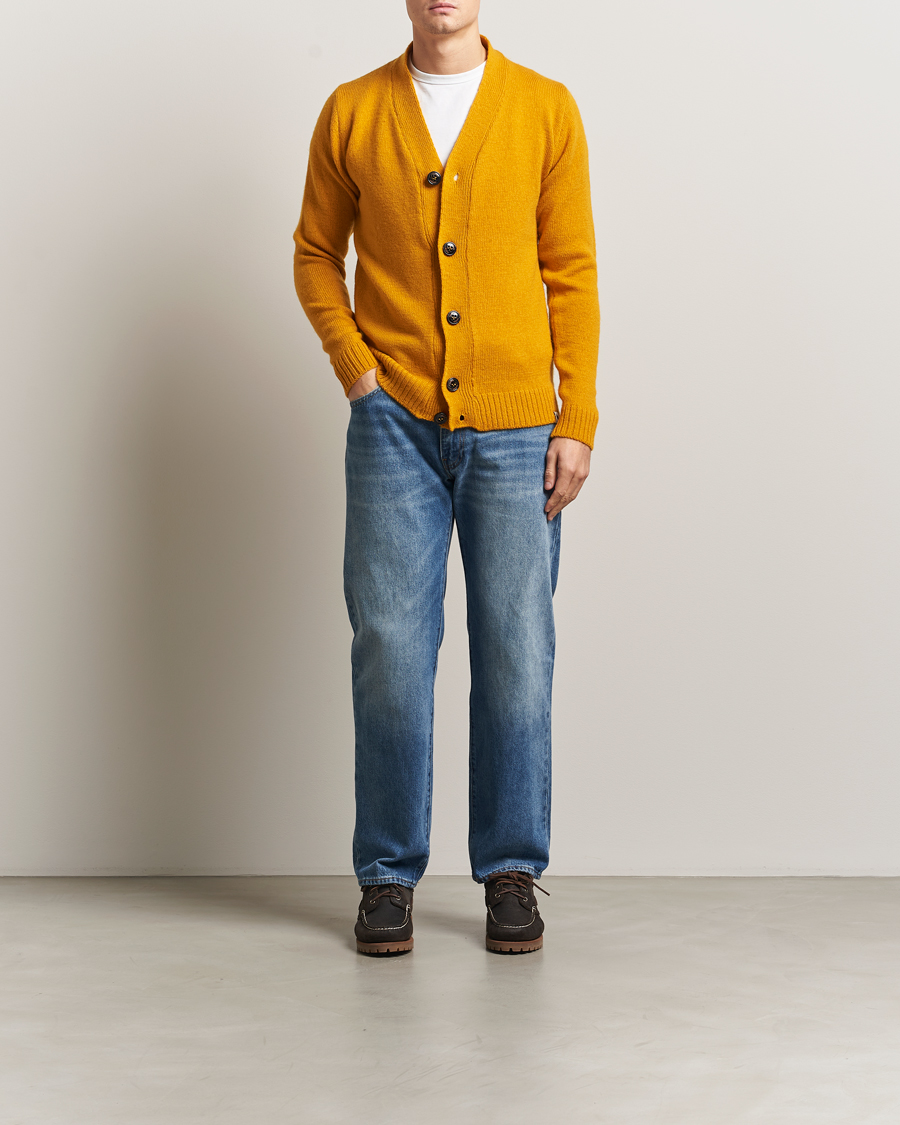 Men | Sweaters & Knitwear | Peregrine | Maker's Stitch Merino Cardigan Honey