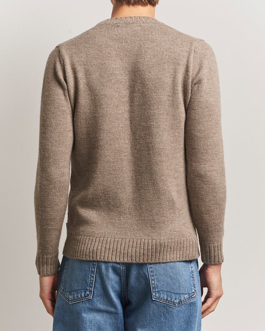 Men | Sweaters & Knitwear | Peregrine | Maker's Stitch Merino Crew Light Brown