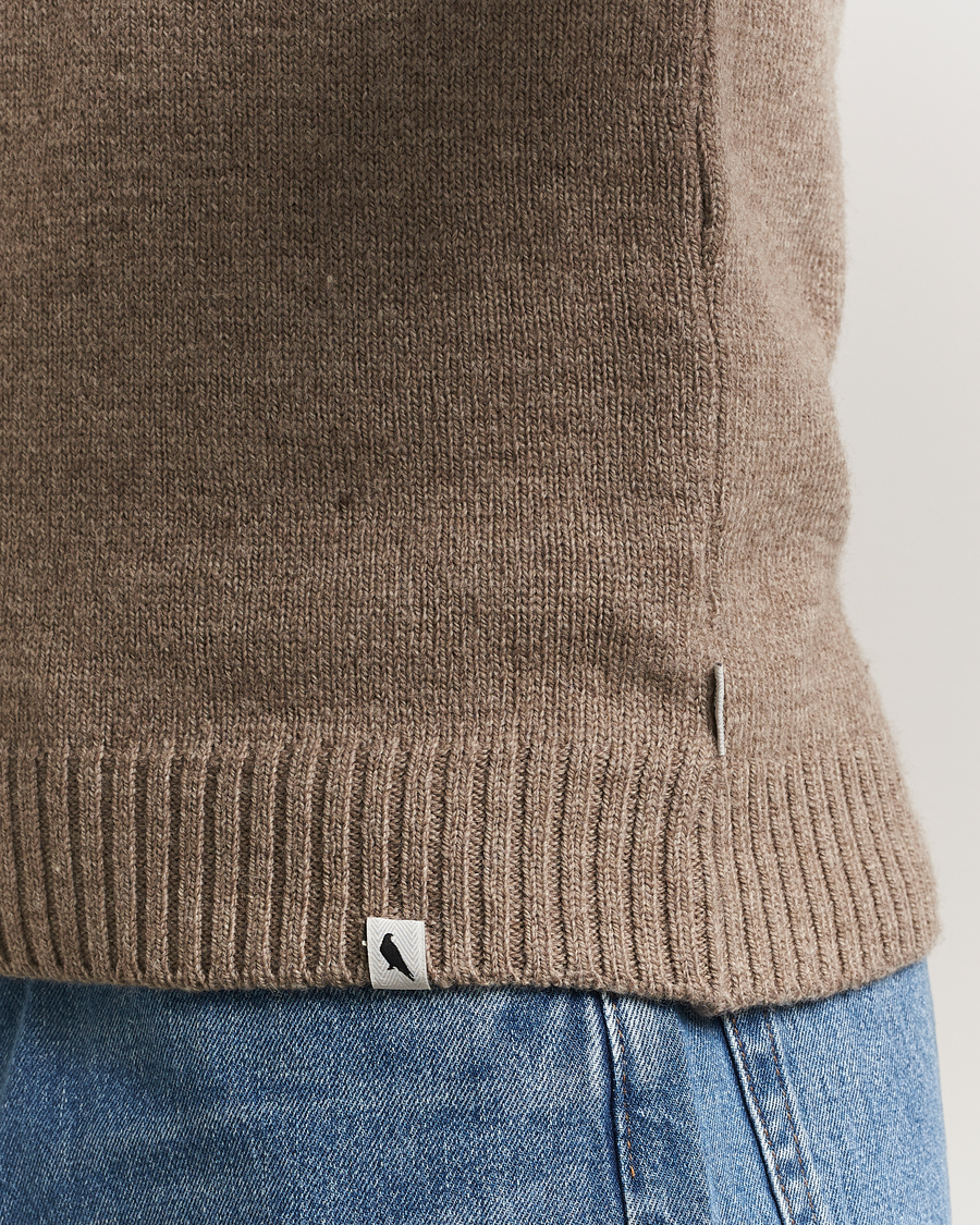 Men | Sweaters & Knitwear | Peregrine | Maker's Stitch Merino Crew Light Brown