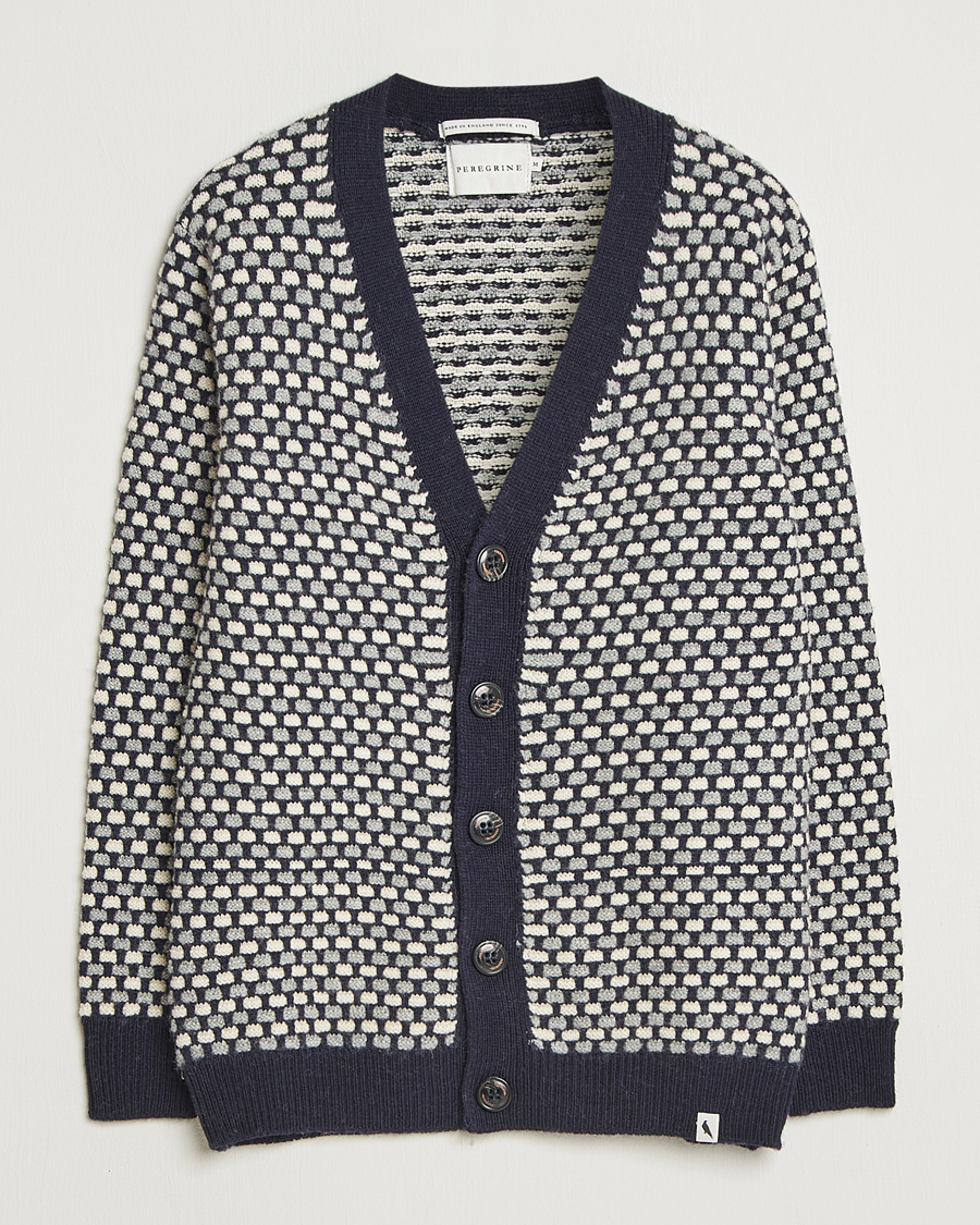 Men | Sweaters & Knitwear | Peregrine | Network Merino Cardigan Navy