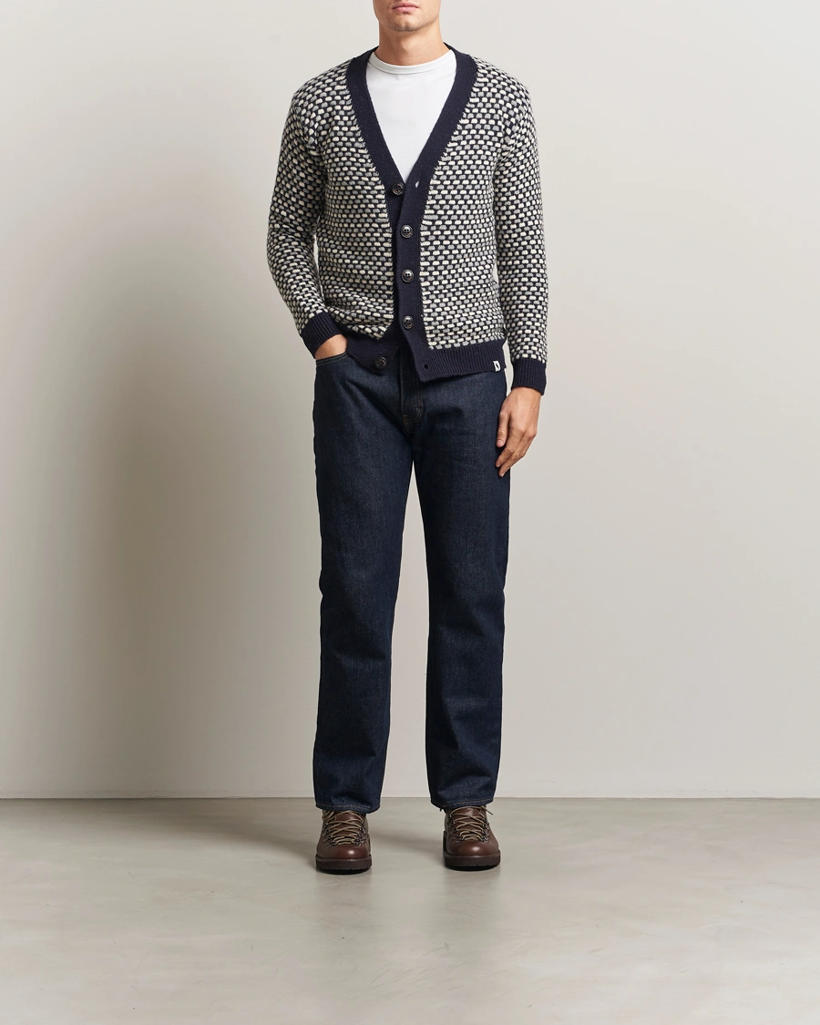 Men | Sweaters & Knitwear | Peregrine | Network Merino Cardigan Navy