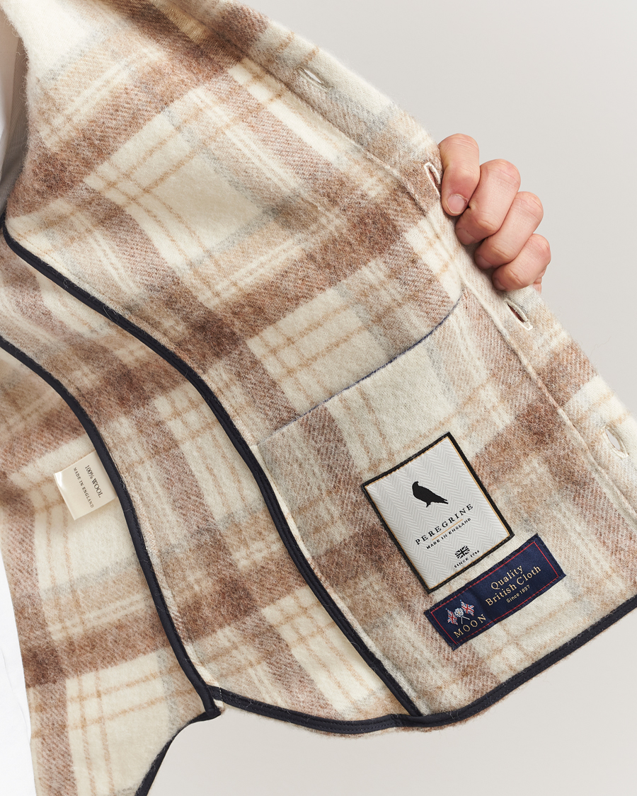 Men | Shirts | Peregrine | Moon Wool Check Overshirt Beige