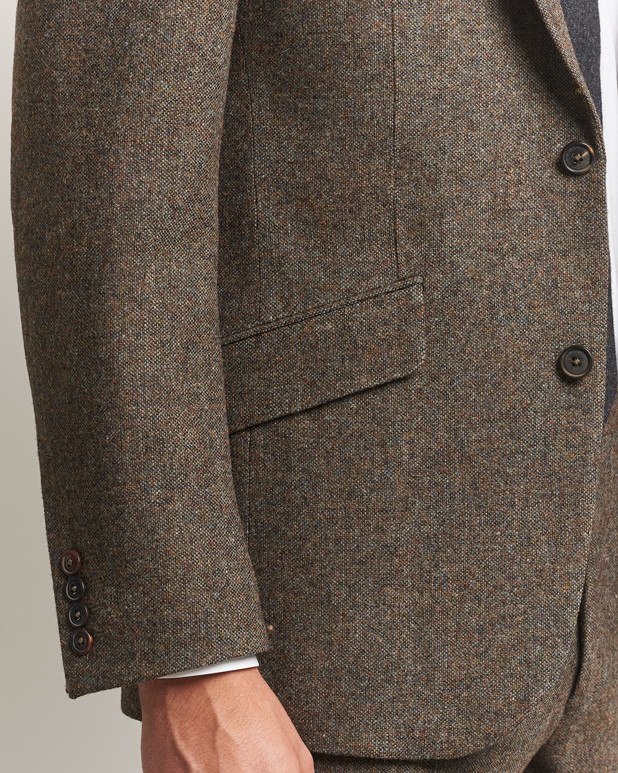 Men | Blazers | Walker Slater | Edward Shetland Wool Donegal Blazer Dark Green