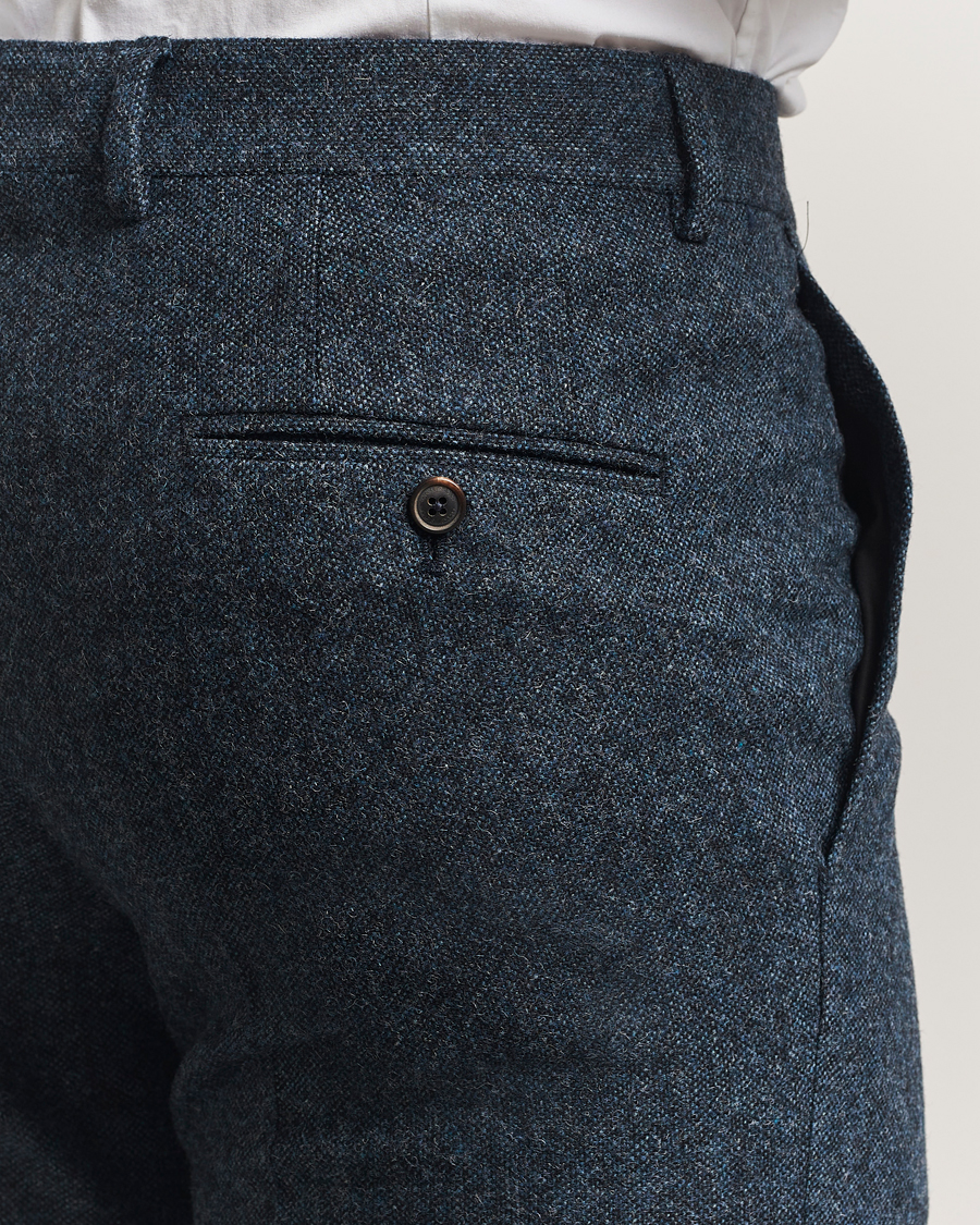 Men | Trousers | Walker Slater | Edward Shetland Wool Donegal Trousers Navy