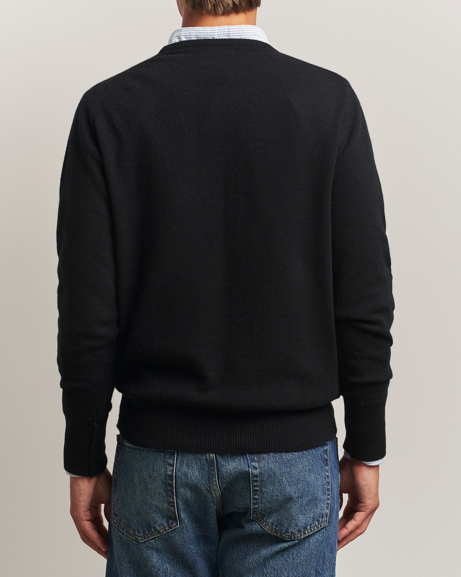 Men | Sweaters & Knitwear | William Lockie | Melrose Cashmere Crew Neck Black