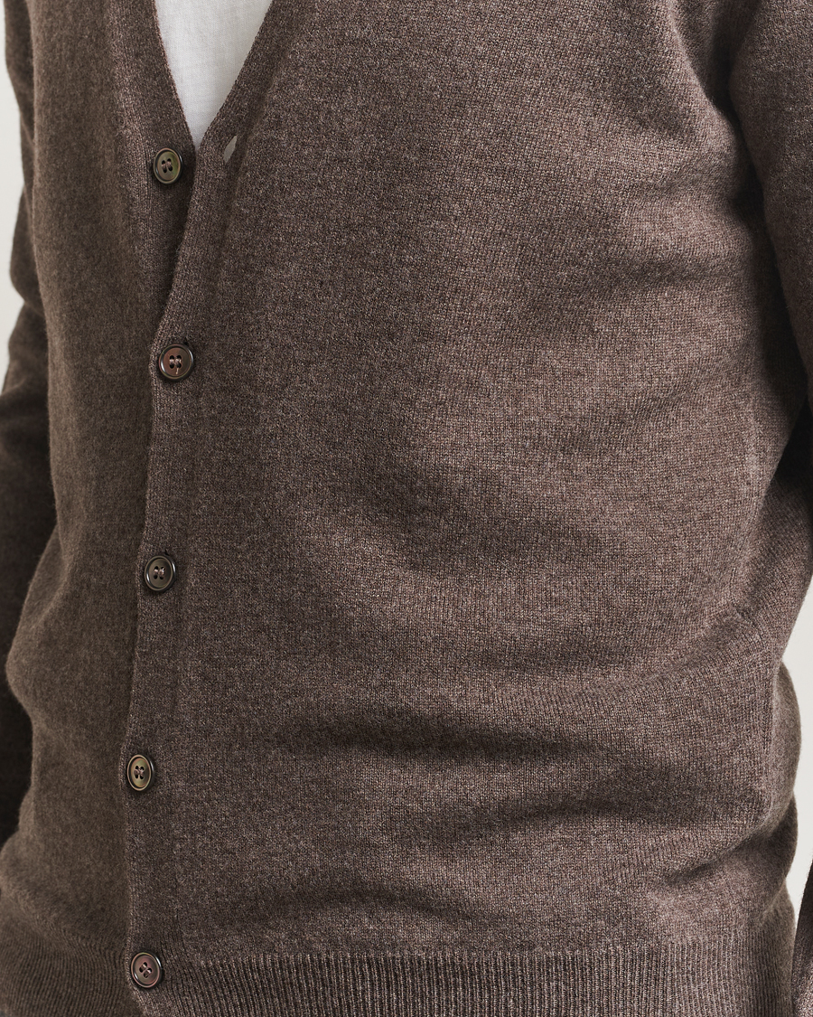 Men | Sweaters & Knitwear | Gran Sasso | Wool/Cashmere Cardigan Brown Melange