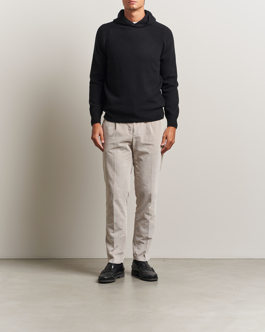 Men | Sweaters & Knitwear | Gran Sasso | Wool Hoodie Black