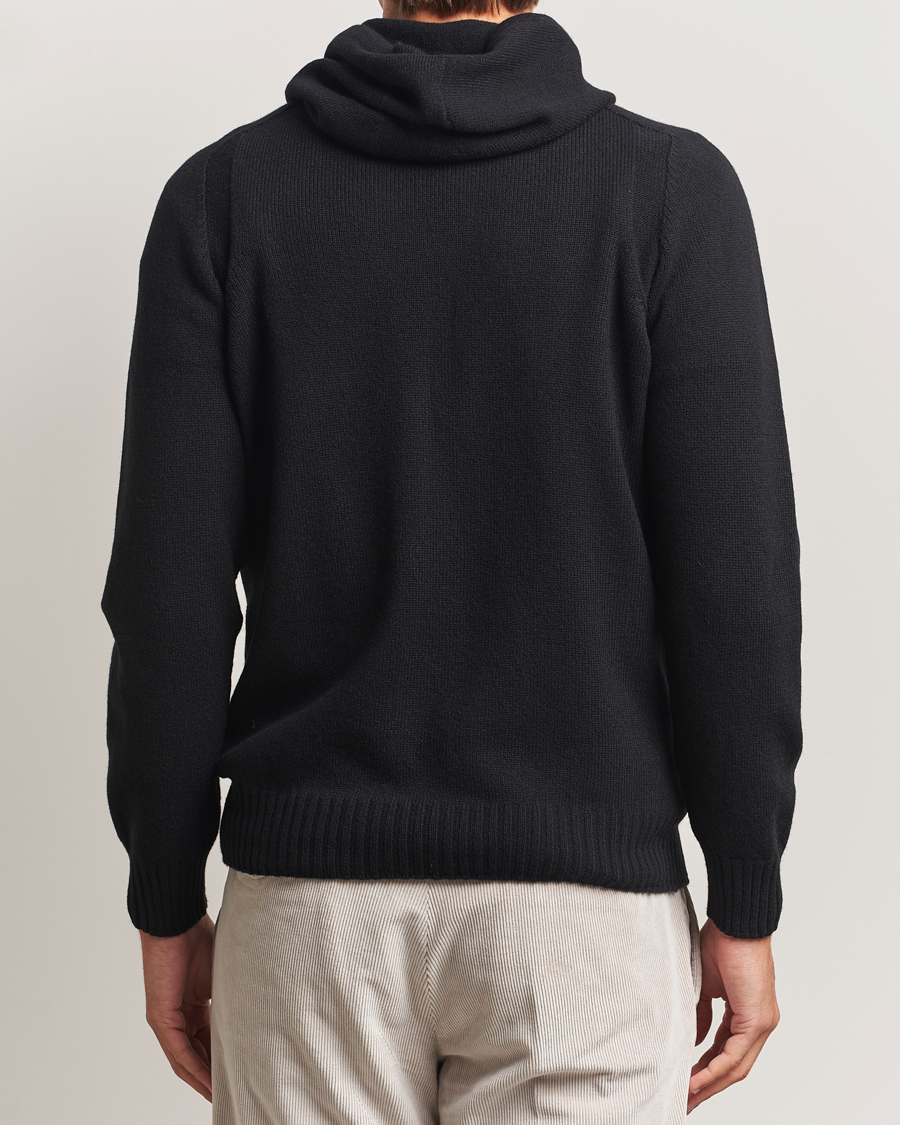 Men | Sweaters & Knitwear | Gran Sasso | Wool Hoodie Black