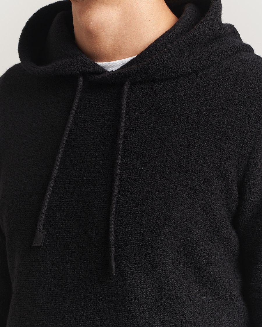 Men | Sweaters & Knitwear | Gran Sasso | Boiled Wool Hoodie Black