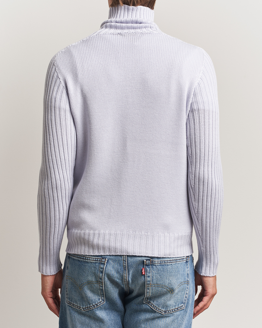 Men | Sweaters & Knitwear | Gran Sasso | Rainwool Rollneck Light Purple Melange