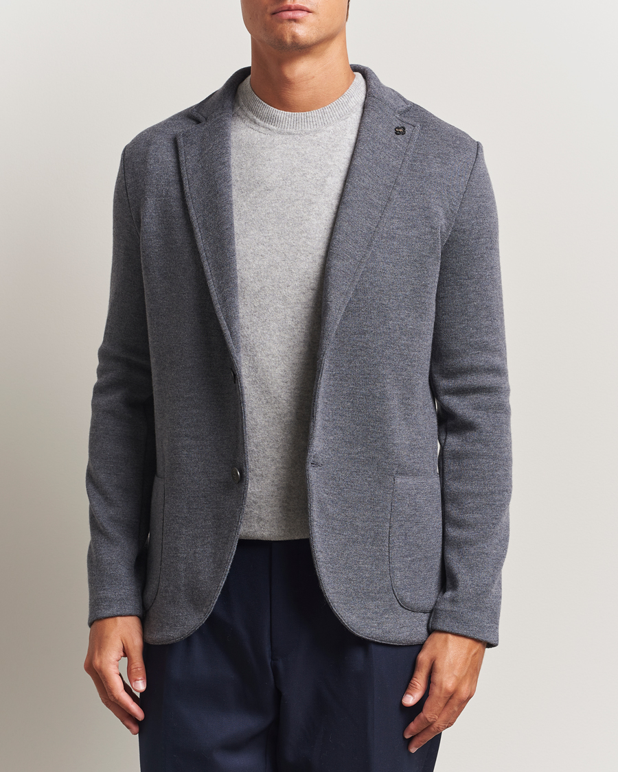 Brunello Cucinelli Cashmere Jersey Jacket Dark Blue at